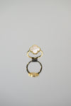 Anillo blanco perlado gold